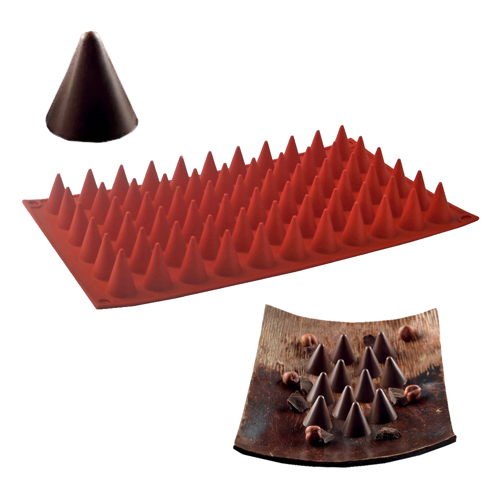 Kitchen Baking Items - 66-Cells Cone Chocolate Baking Mold Food