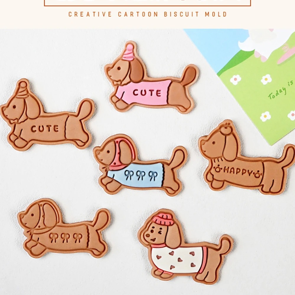 Kitchen Baking Items - Cookie Mold Stamp Cartoon Sausage Dog