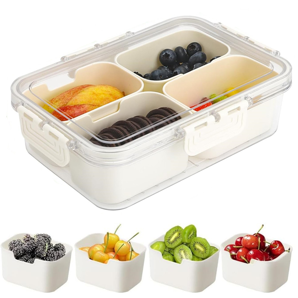 Kitchen Baking Tray Organizer - Portable Food Storage Box, Snack Storage