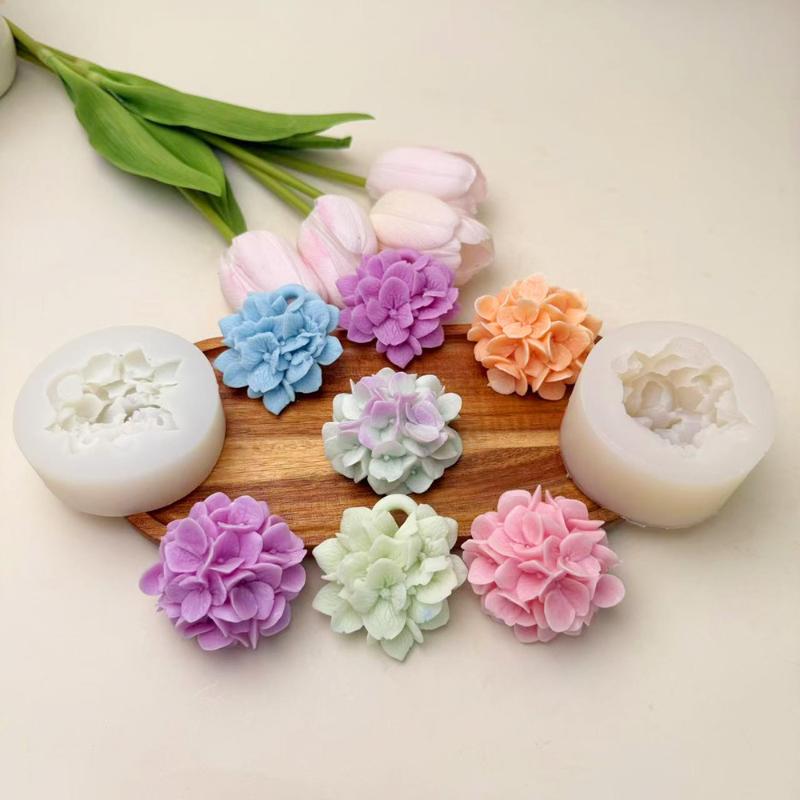 Kitchen Baking Items - ●Hydrangea Flower Silicone Mold DIY Aromatherapy