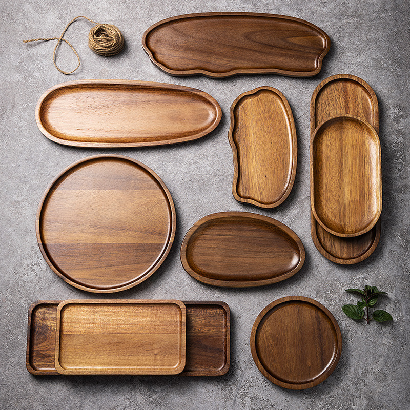 Cake Board Round - Tableware Solid Wood Food Tray Round