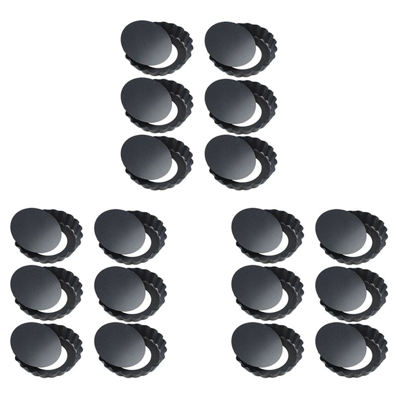 Tart Pan Loose - BAAJ-18Pcs 4In/10Cm Mini Pie Muffin Cupcake
