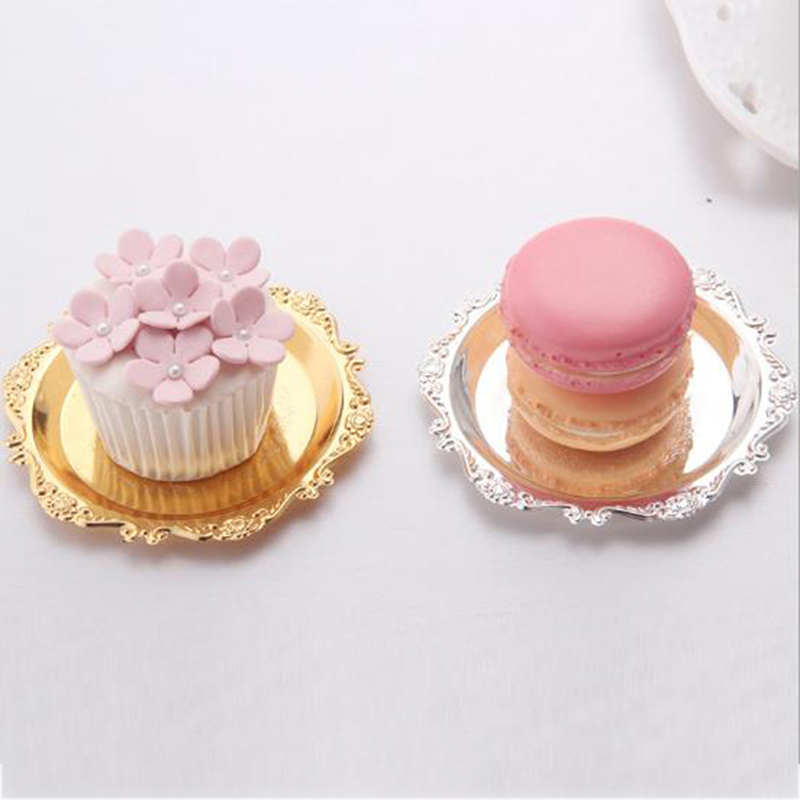 Silver Golden Iron Tray Glossy - Cake Board Round ulasan dan harga