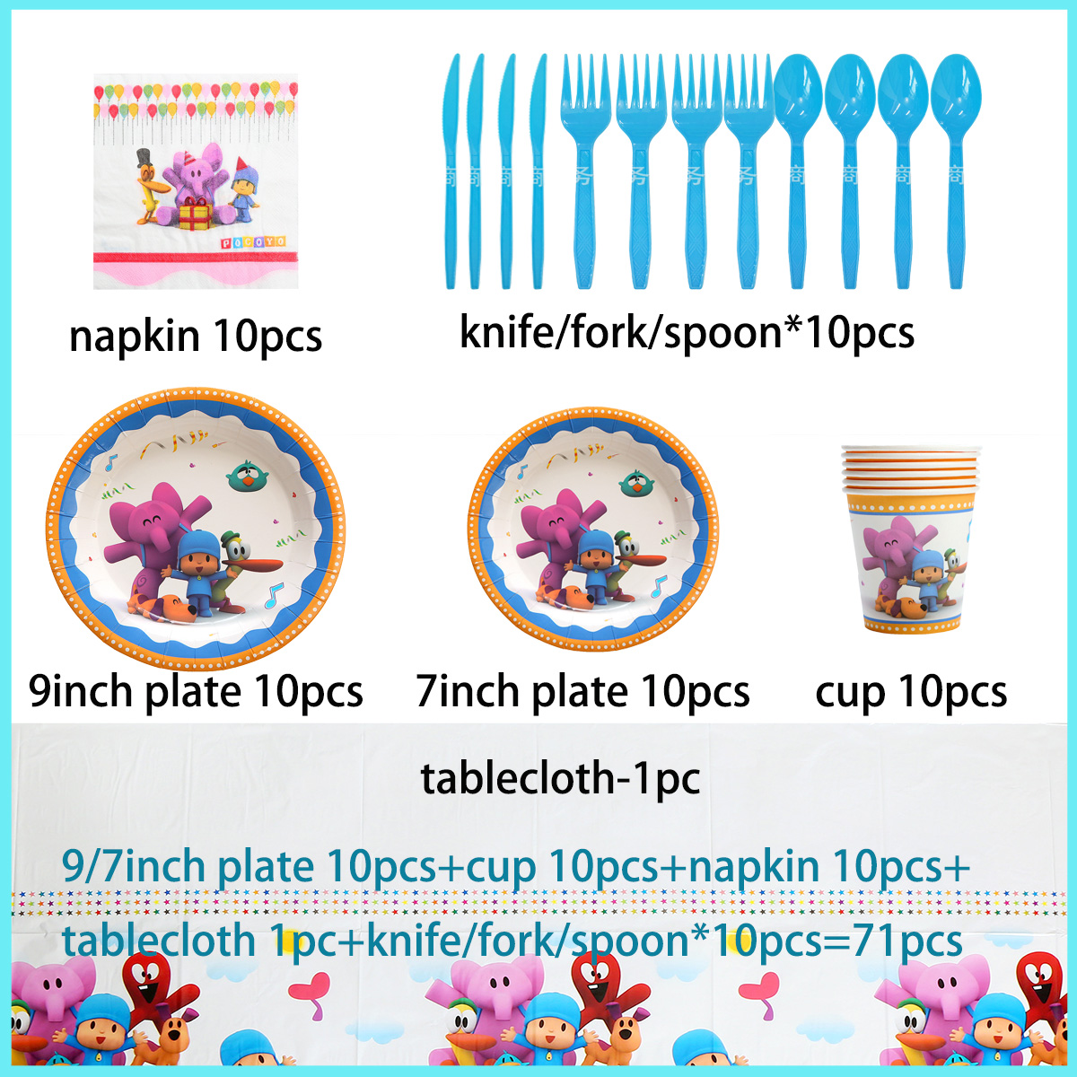 Blue&Pocoyoing Birthday Party  - Cake Board Round ulasan dan harga