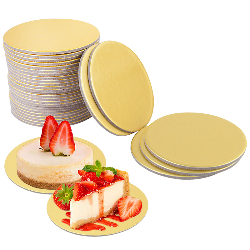 10/16/22/26cm Golden Silvery R - Cake Board Round ulasan dan harga