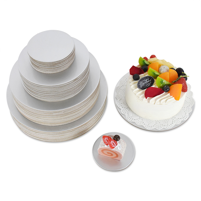 10/16/22/26cm Golden Silvery R - Cake Board Round ulasan dan harga