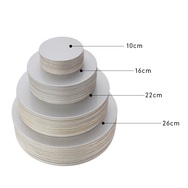 10/16/22/26cm Golden Silvery R - Cake Board Round ulasan dan harga