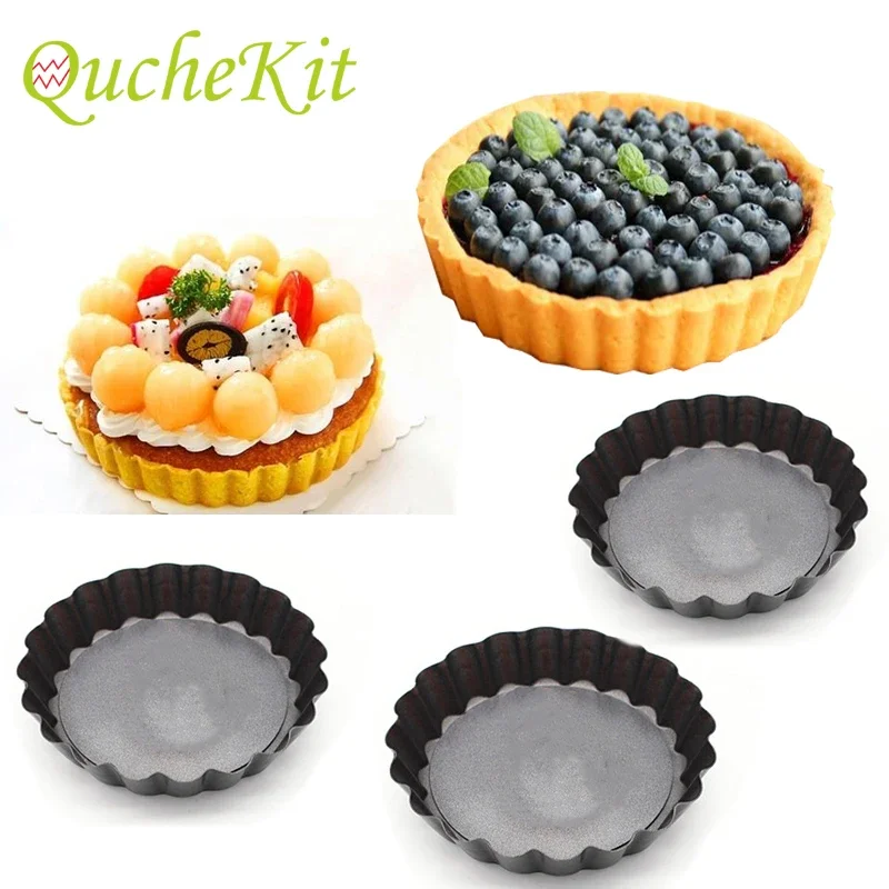 6Pcs Non-Stick Tart Quiche Fla - Tart Pan Loose ulasan dan harga