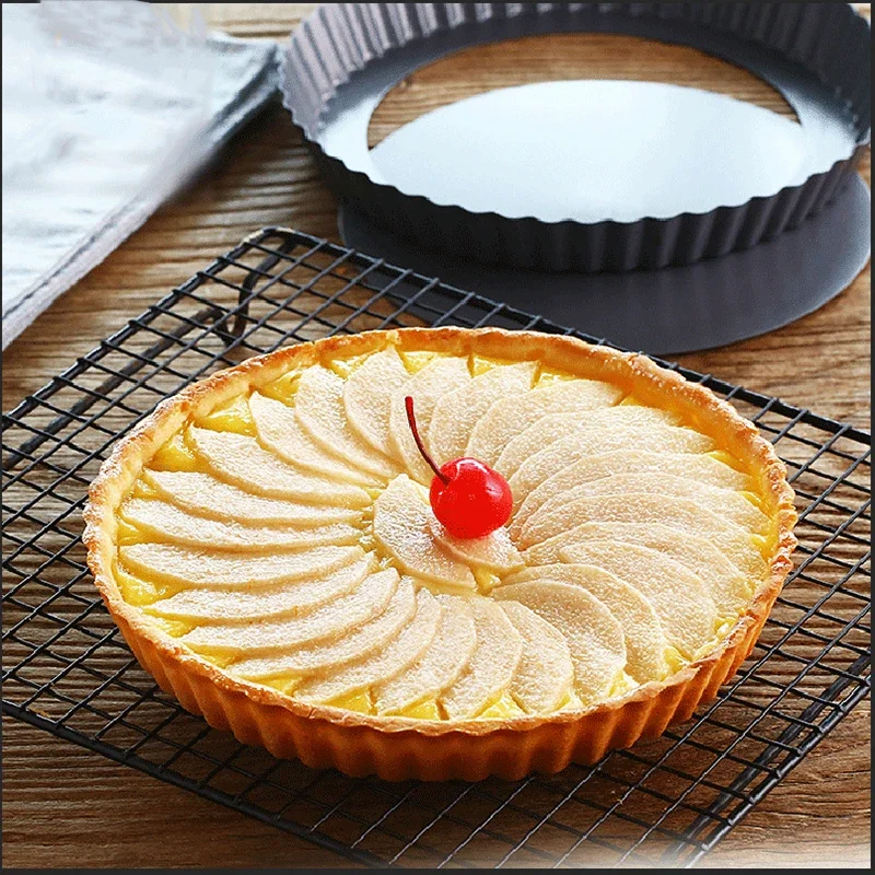 6Pcs Non-Stick Tart Quiche Fla - Tart Pan Loose ulasan dan harga