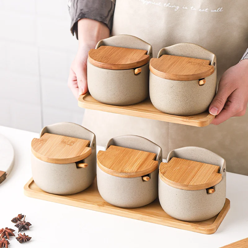 Japanese Style Ceramic Seasoni - Kitchen Baking Tray Organizer ulasan dan harga