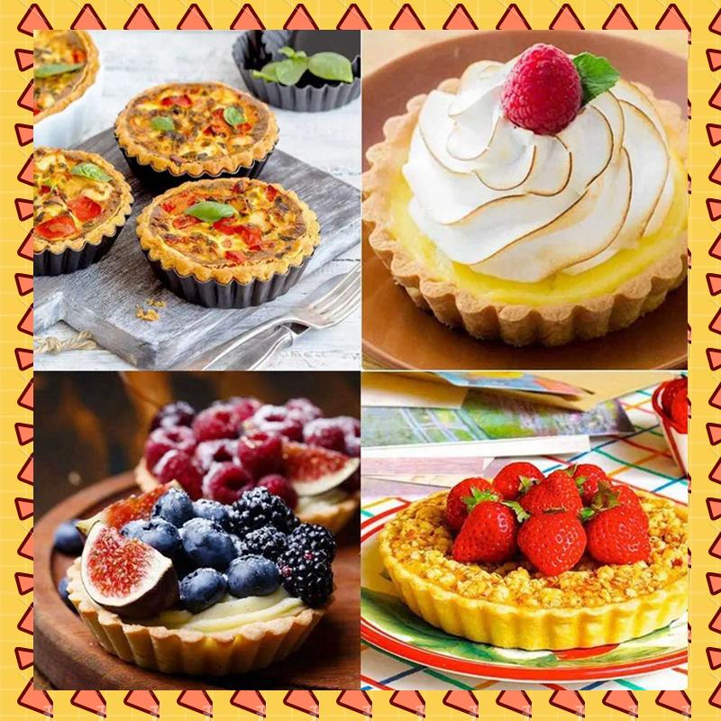 A008 18Pcs 4In/10Cm Mini Pie M - Tart Pan Loose ulasan dan harga