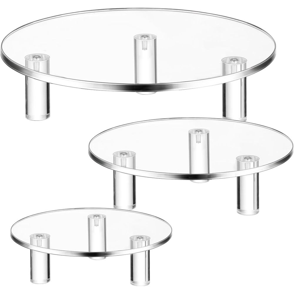 Round Acrylic Display Riser Cl - Cake Board Round ulasan dan harga