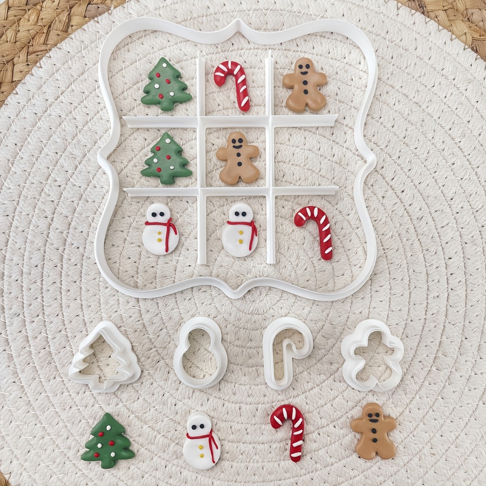 6Pcs Christmas Tic Tac Toe Coo - Kitchen Baking Cookies ulasan dan harga