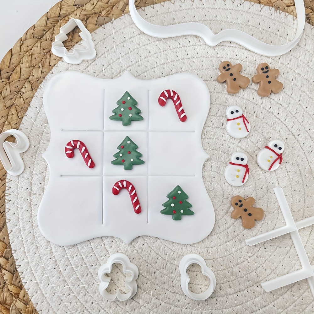 6Pcs Christmas Tic Tac Toe Coo - Kitchen Baking Cookies ulasan dan harga
