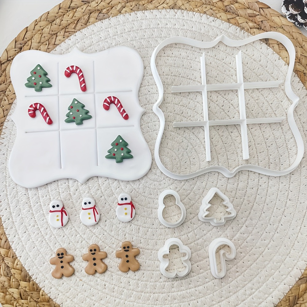 6Pcs Christmas Tic Tac Toe Coo - Kitchen Baking Cookies ulasan dan harga