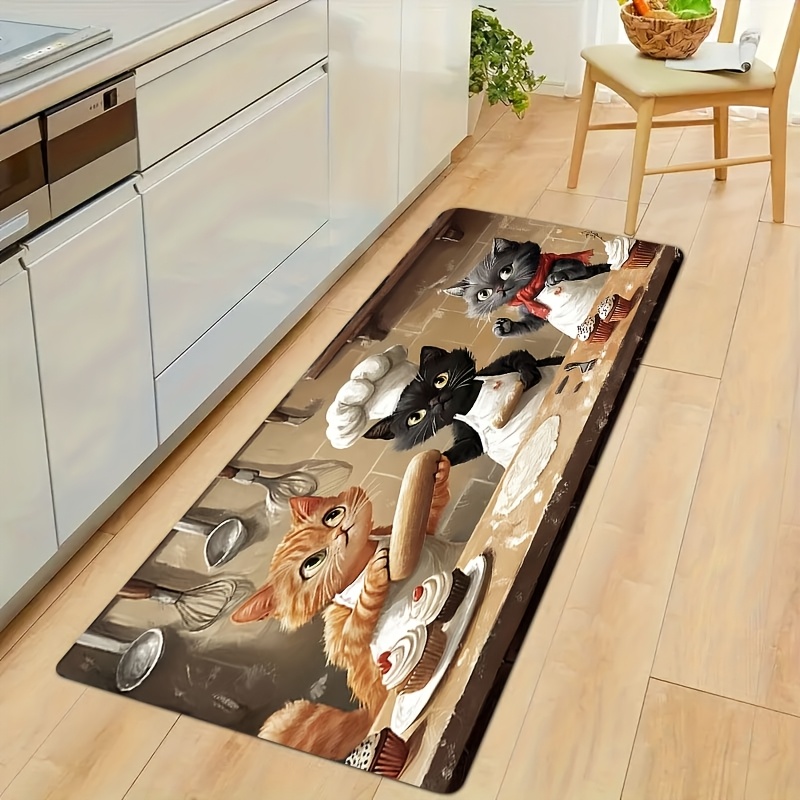Cute Chef Cat Kitchen Long Mat - Kitchen Living Baking Mats ulasan dan harga