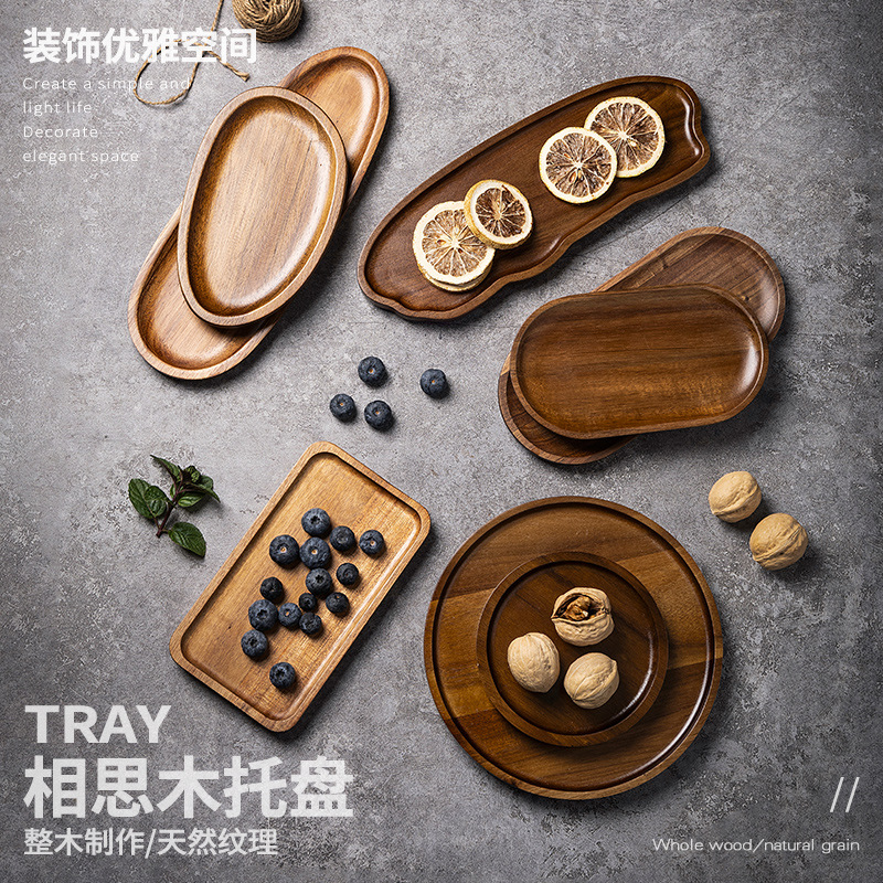 Tableware Solid Wood Food Tray - Cake Board Round ulasan dan harga