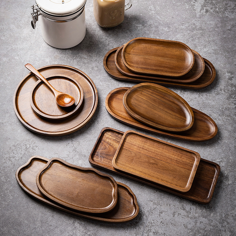 Tableware Solid Wood Food Tray - Cake Board Round ulasan dan harga