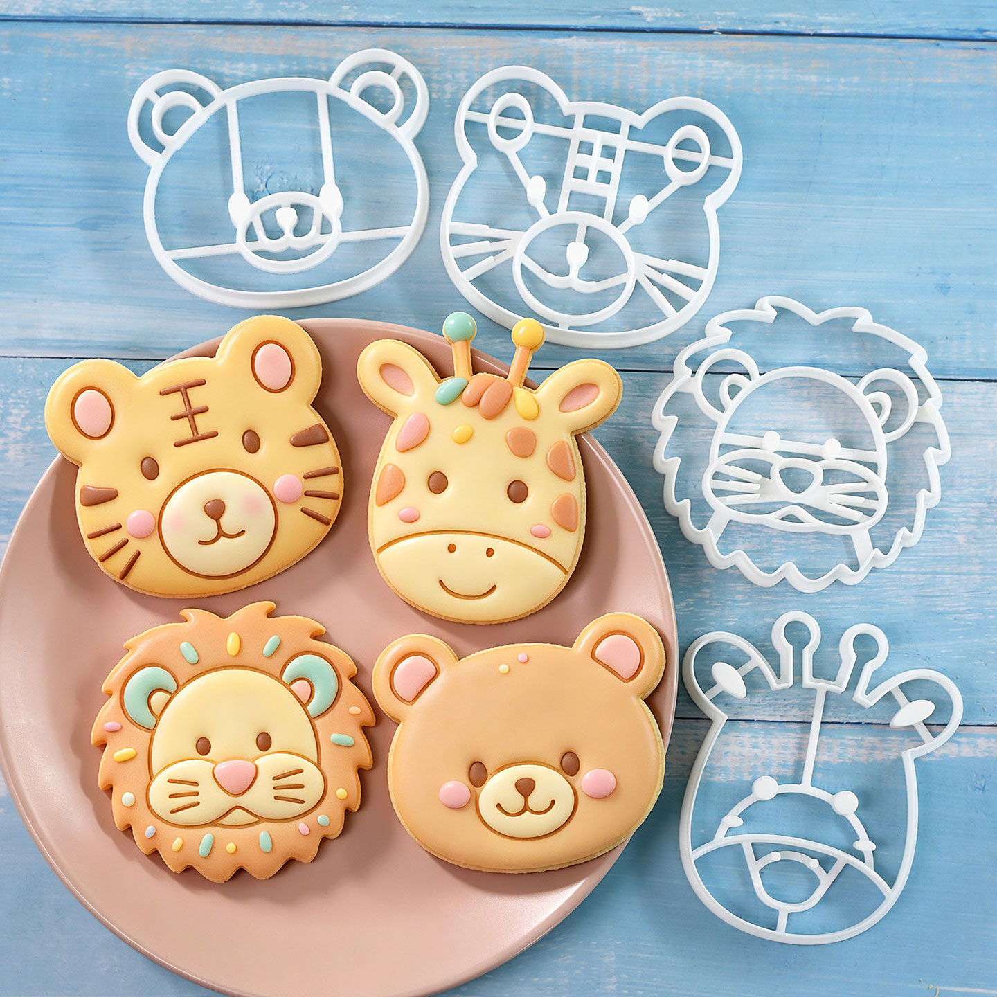 4 Pcs Animal Cookie Cutters Se - Kitchen Baking Items ulasan dan harga