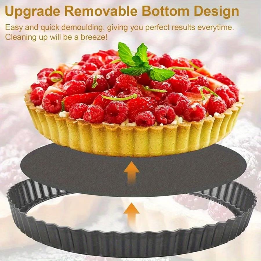 2pcs Fluted Edge Loose Base Pi - Tart Pan Loose ulasan dan harga