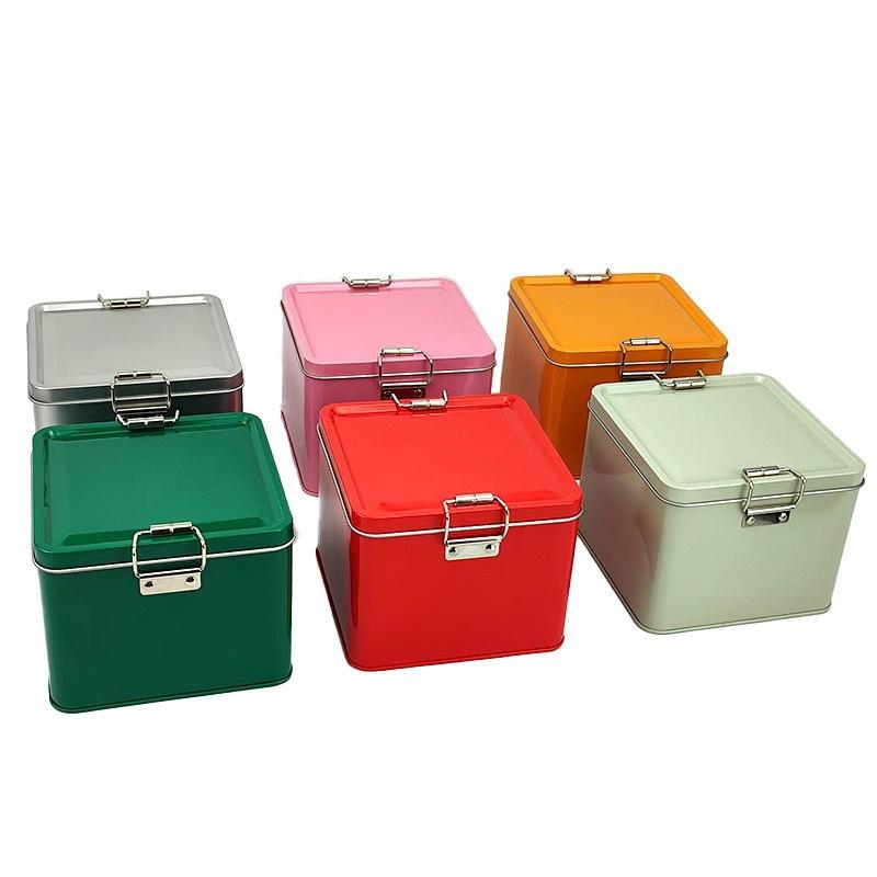 Square Tinplate Cookie Tins Bo - Kitchen Baking Tray Organizer ulasan dan harga