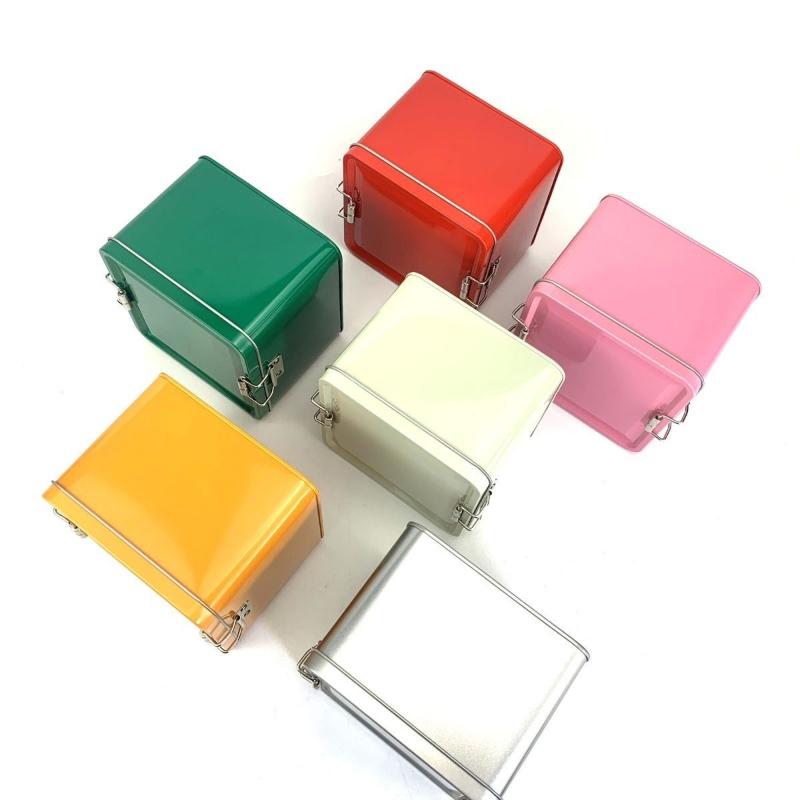 Square Tinplate Cookie Tins Bo - Kitchen Baking Tray Organizer ulasan dan harga