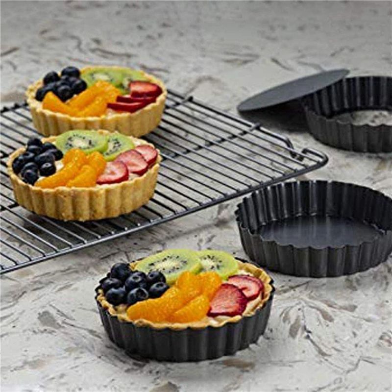 BAAJ-18Pcs 4In/10Cm Mini Pie M - Tart Pan Loose ulasan dan harga