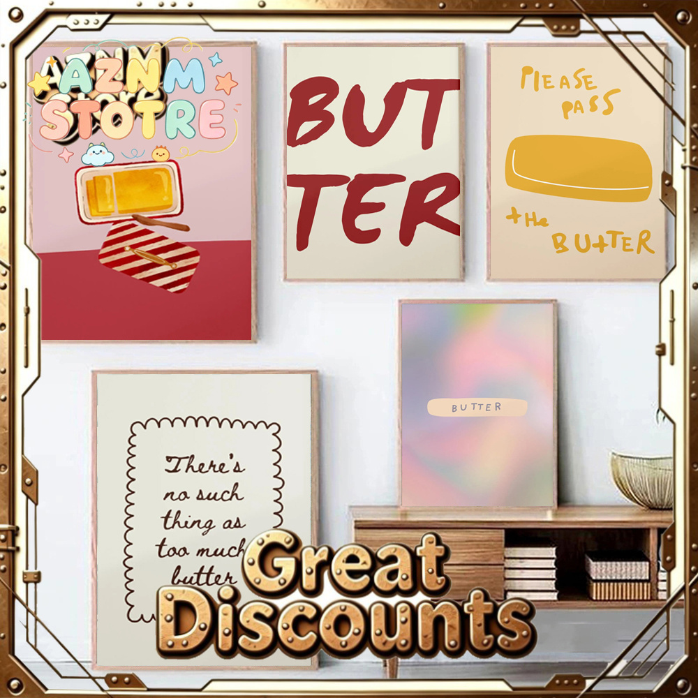 1pc Butter Poster Minimalist K - Kitchen Baking Gifts ulasan dan harga