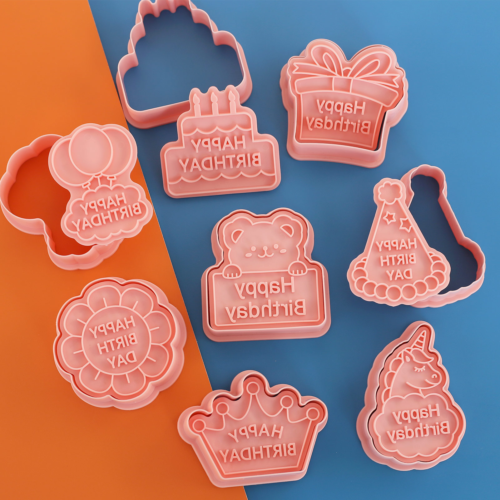 8pcs Happy Birthday Cookie Cut - Kitchen Baking Cookies ulasan dan harga