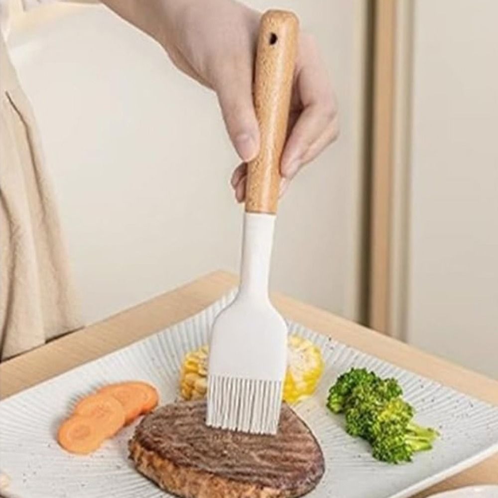 2PCS Wooden Handle Silicone Ba - Pastry Brush Silicone ulasan dan harga