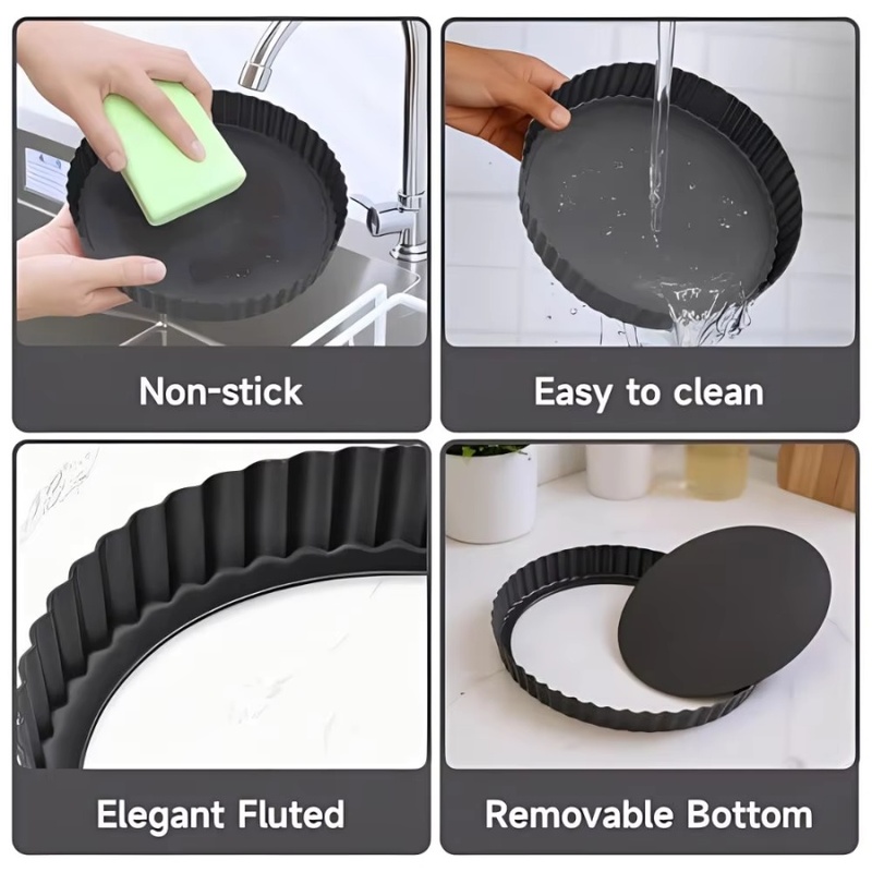 1pc Removable Bottom Fluted Ta - Kitchen Baking Pan ulasan dan harga